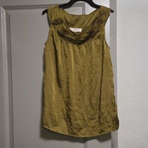 LOFT Olive Green Sleeveless Blouse